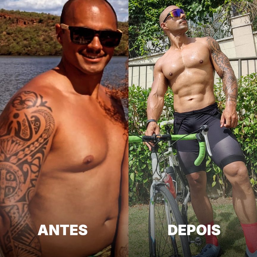 Antes e depois de aluno do Team Léo Firmino, resultado 2