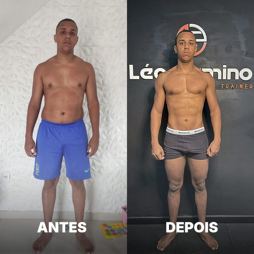 Antes e depois de aluno do Team Léo Firmino, resultado 14